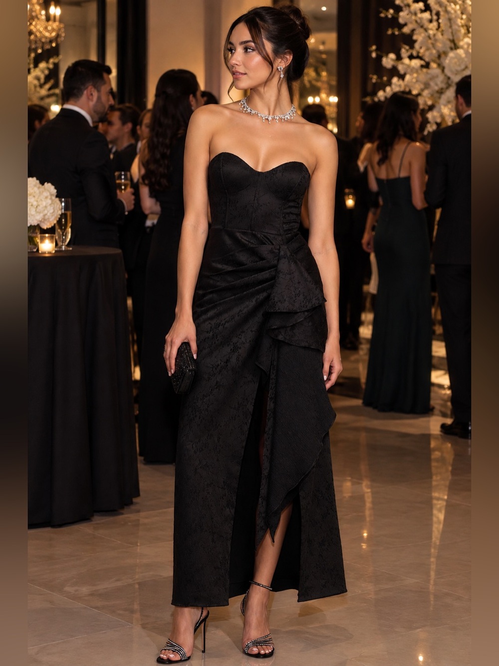 AQUA × "Wuthering Heights"
Strapless Draped Dress